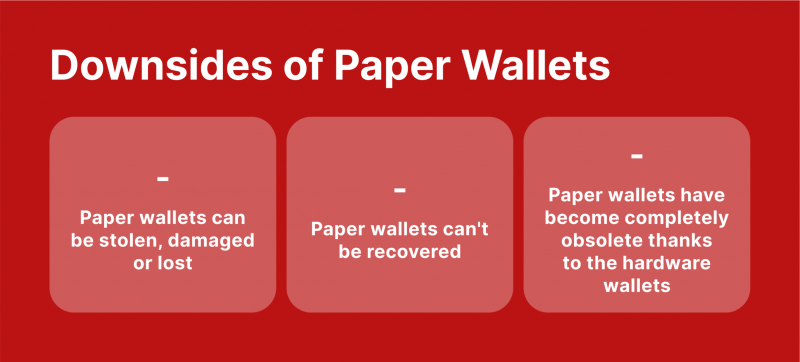 disadvantages of paper wallets