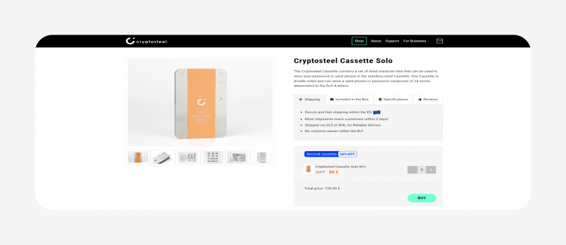 Cryptosteel-Cassette-seed-phrase-storage