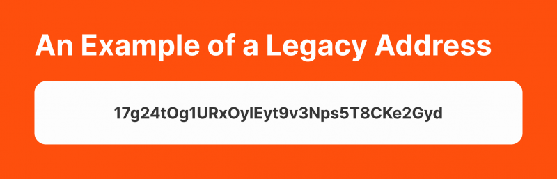 Legacy address example