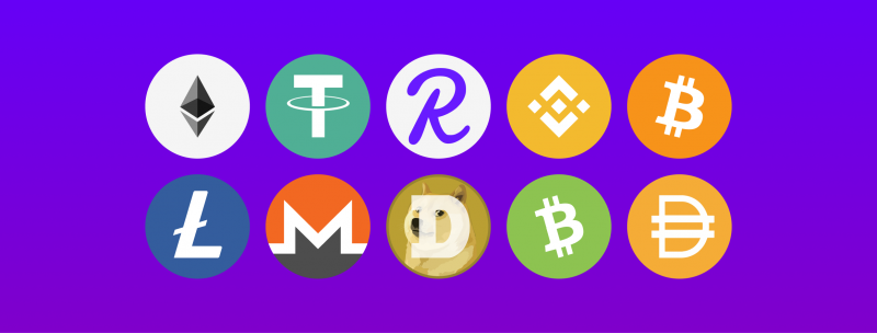 cryptocurrency coins and tokens