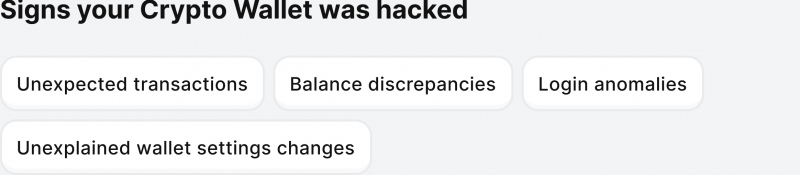 signs your crypto wallet was hacked