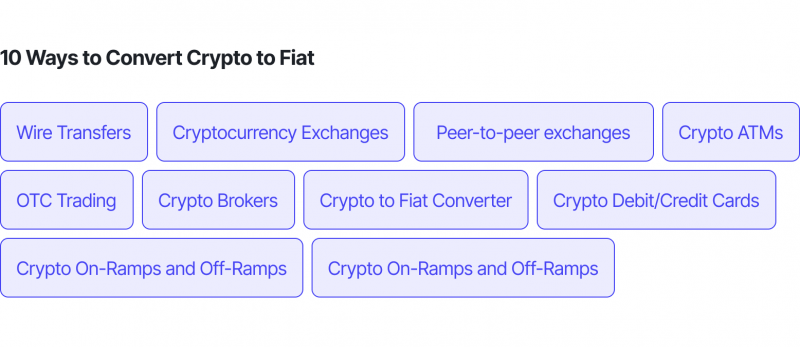 Ways to convert crypto to fiat