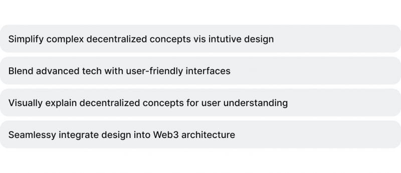 Key responsibilities of Web3 UX/UI Designer