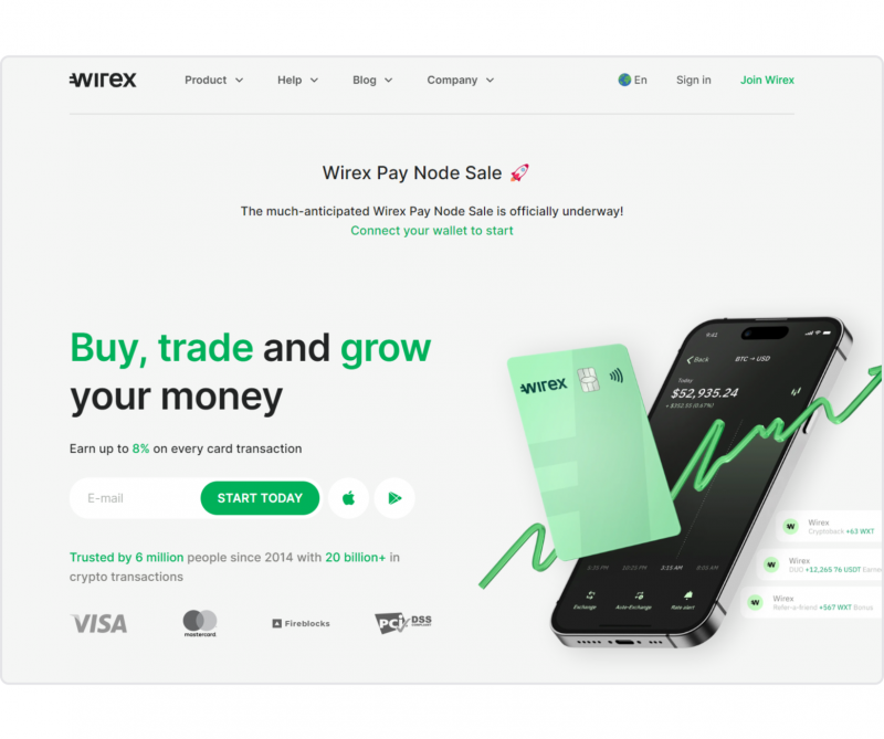 Wirex's official website