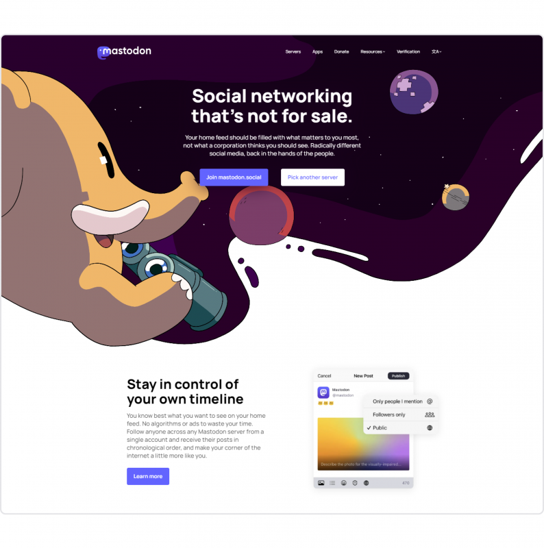 blockchain social media platform Mastodon