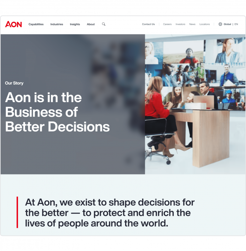 AON's official website