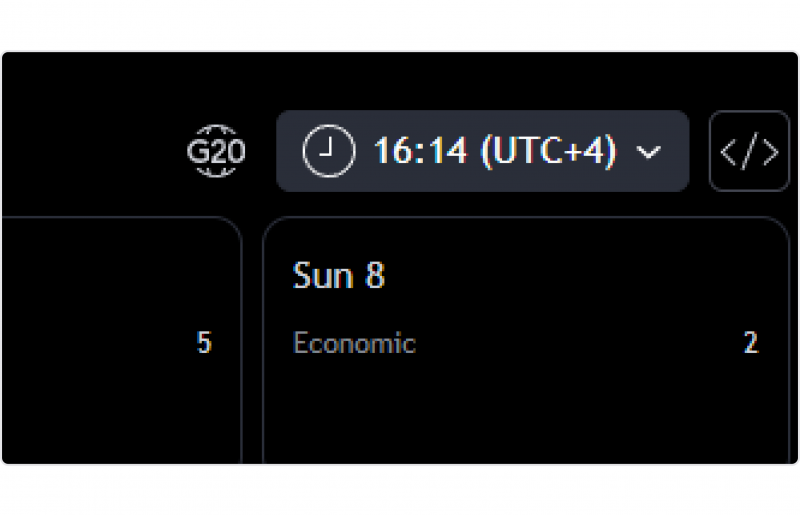 time zones in economic calendar