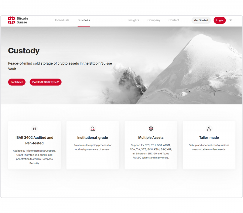 Suisse Custody official website