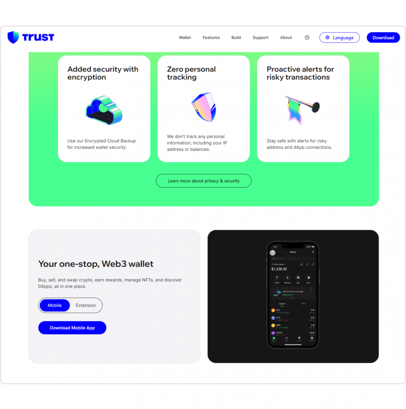 Trust Wallet official website