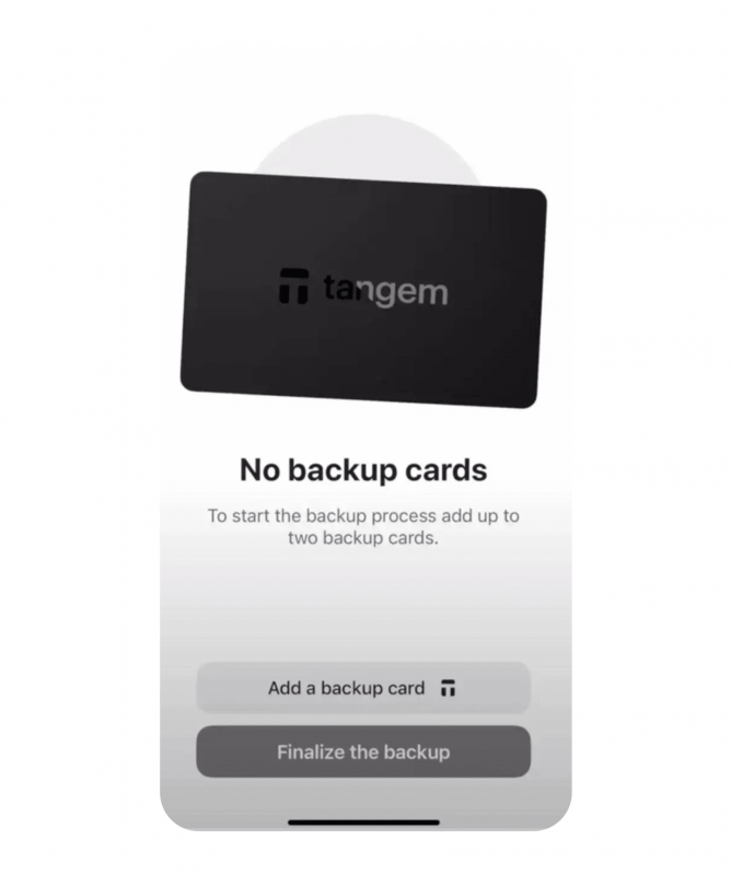 Linking backup card