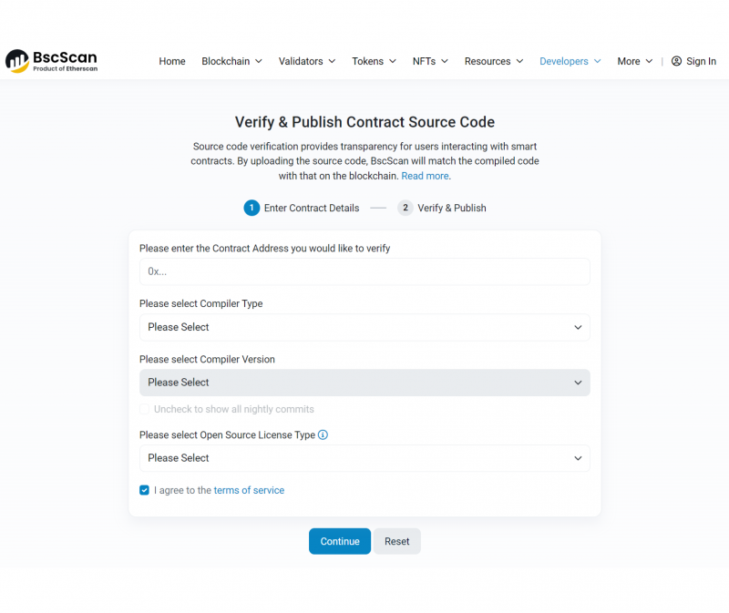 Verifying Smart Contracts on BscScan