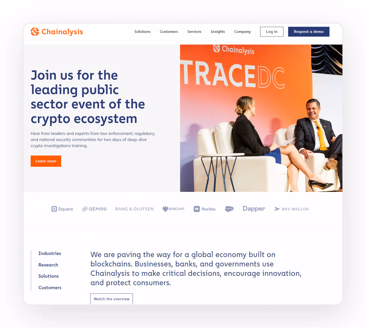 Chainalysis analytical platform