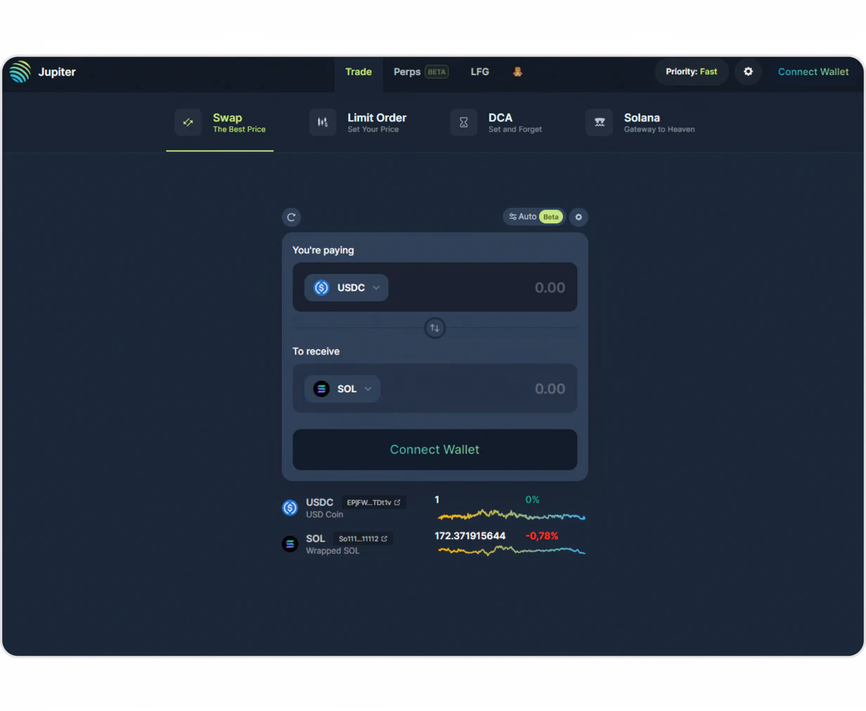 Jupiter DEX interface